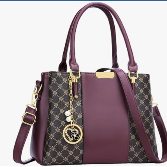 Handbags - 3 Zippered Compartments Handbag Women Top Handle Satchel Shoulder Ladies Bag